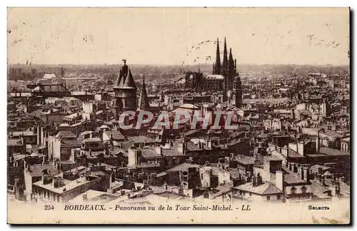 Bordeaux Cartes postales Panorama de la Tour Saint Michel