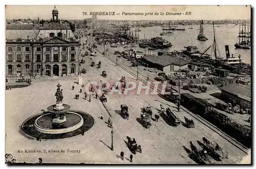 Bordeaux Ansichtskarte AK Panorama pris de la Douane