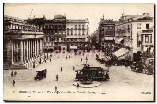 Bordeaux Cartes postales La place de la comedie (tramway)