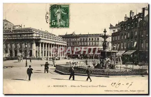 Bordeaux Cartes postales Allees de Tourny et grand theatre