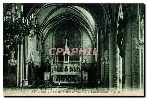 Camblanes Cartes postales Interieur de l'eglise