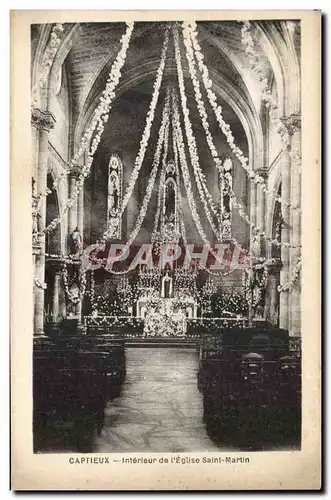 Captieux Cartes postales Interieur de l'eglise