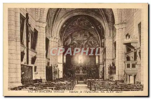 Cartes postales Saint Macaire Interieur de l&#39eglise