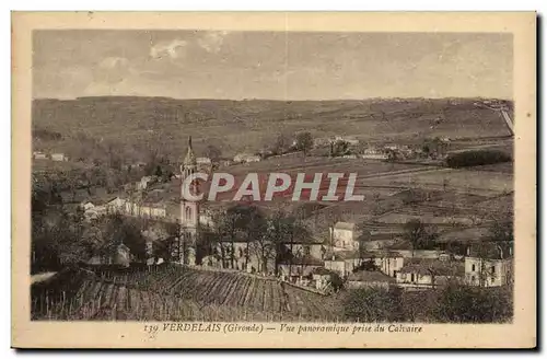 Verdelais Ansichtskarte AK Vue panoramique prise du calvaire