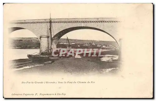 Sainte Foy la Grande Ansichtskarte AK Sous le pont de chemin de fer