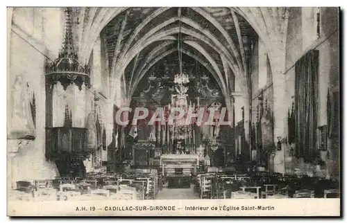 Cadillac sur Garonne Ansichtskarte AK Interieur de l&#39eglise Saint Martin