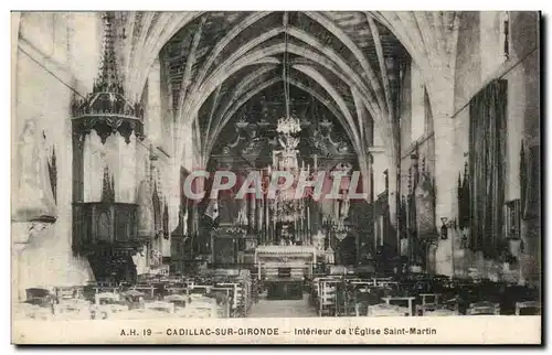Cadillac sur Garonne Cartes postales Interieur de l&#39eglise Saint Martin