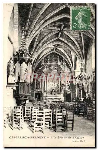 Cadillac sur Garonne Cartes postales Interieur de l'eglise
