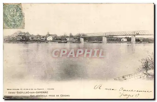 Cadillac sur Garonne Cartes postales Vue generale prise de Cerons