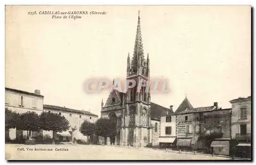 Cadillac sur Garonne Cartes postales Place de l'eglise