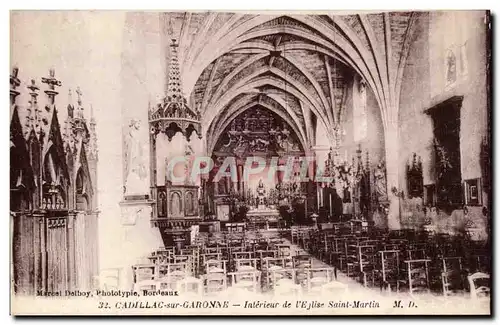 Cadillac sur Garonne Ansichtskarte AK Interieur de l&#39eglise Saint Martin