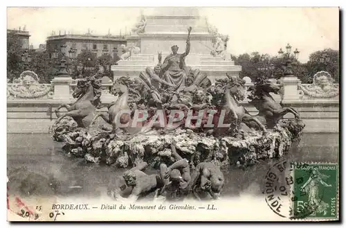 Bordeaux Cartes postales Detail du monument des Girondins