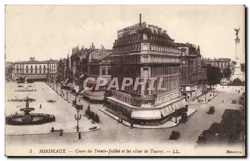 Bordeaux Cartes postales Cours du Trente Juillet et les allees de Tourny