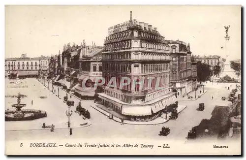 Bordeaux Cartes postales Cours du TRente Juillet et les allees de Tourny