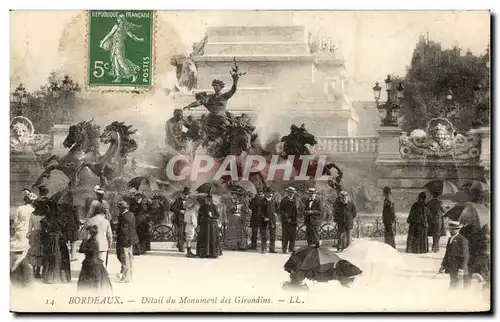 Bordeaux Cartes postales DEtail du monument des Girondins