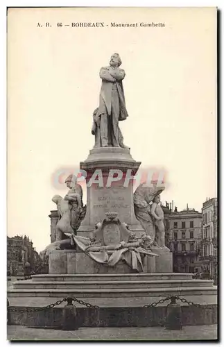 Bordeaux Cartes postales Monument Gambetta