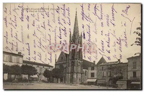 Cartes postales Cadillac sur Garonne Place de l'eglise
