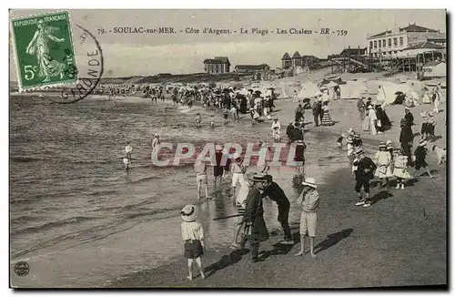 Cartes postales Soulac sur mer la plage Les chalets