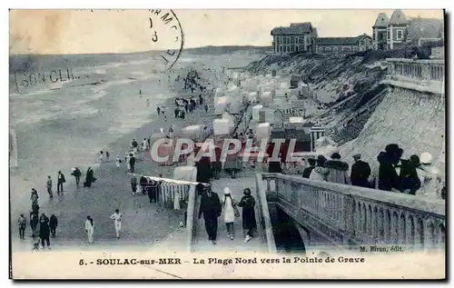 Ansichtskarte AK Soulac sur mer La plage nord vers la pointe de Grave