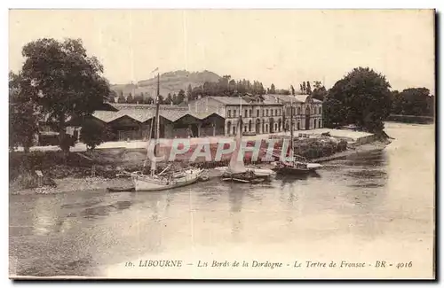 Ansichtskarte AK Libourne Les bords de la Dordogne le Tertre de Fronsac