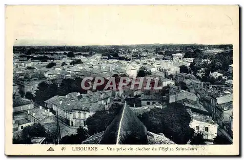 Ansichtskarte AK Libourne Vue prise du clocher de l&#39eglise Saint Jean