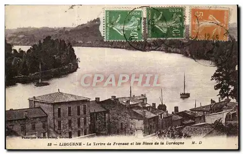 Cartes postales Libourne Le Tertre de Fronsac et les rives de la Dordogne