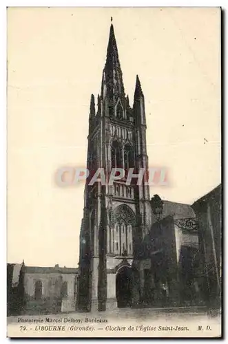 Cartes postales Libourne Clocher de l'eglise Saint Jean