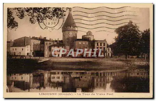 Moderne Karte Libourne La Tour du vieux port