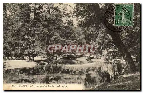 Cartes postales Bordeaux Le jardin public