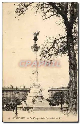 Cartes postales Bordeaux Le monument des Girondins