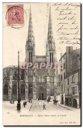 Cartes postales Bordeaux Eglise Saint Andre la facade