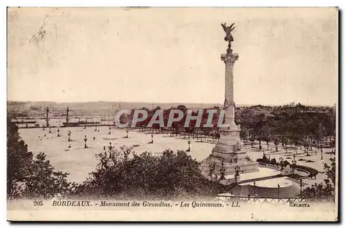 Ansichtskarte AK Bordeaux Monument des Girondins les Quinconces