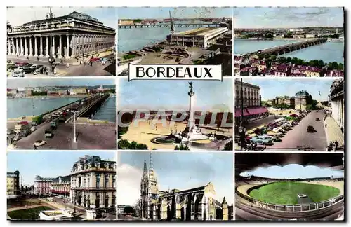 Cartes postales moderne Bordeaux Parc des sports Quais Theatre Gare Saint Jean