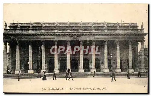 Ansichtskarte AK Bordeaux Le grand theatre facade