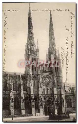 Cartes postales Bordeaux Cathedrale Saint Andre Les fleches