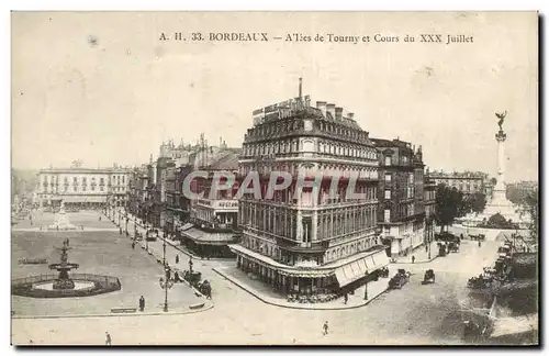 Bordeaux Cartes postales Allees de Tourny et cours du XXX Juillet