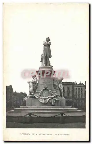 Bordeaux Cartes postales Monument de Gambetta