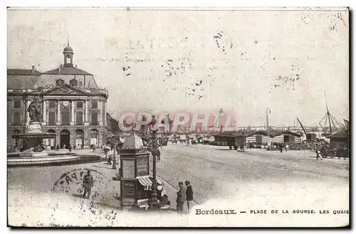 Bordeaux Ansichtskarte AK Place de la Bourse les quais