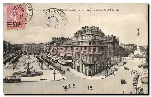 Bordeaux Cartes postales Les allees de Tourny et le cours du XXX Juillet