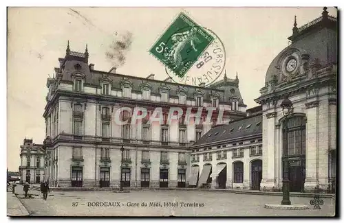 Bordeaux Cartes postales gare du midi Hotel Terminus