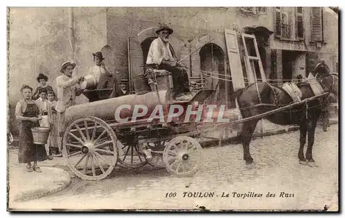Cartes postales Toulon Le torpilleur des rues TOP (avant le tout a l&#39egout) (metiers)