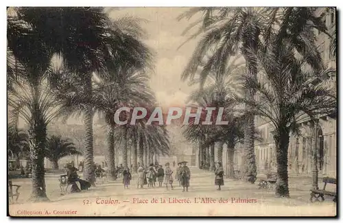 Toulon Cartes postales Place de la libert L&#39allee des palmiers