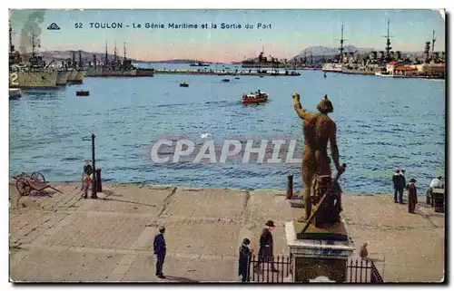 Toulon Cartes postales Le genie maritime et la sortie du port