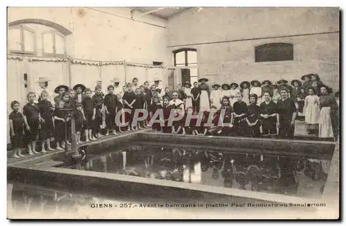 Giens Ansichtskarte AK Avant le bain dans la piscine Paul Renouard au sanatorium (enfants) TOP