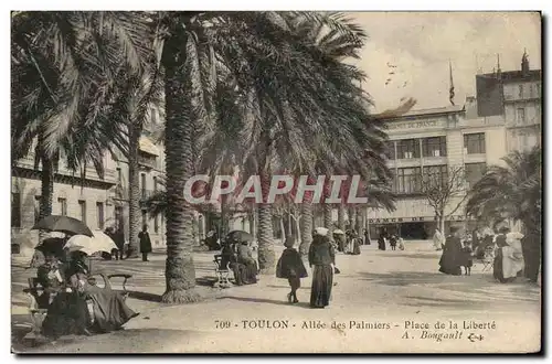 Toulon Cartes postales Allee des palmiers Place de la liberte