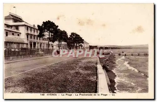 Hyeres Cartes postales La plage La promenade de la plage