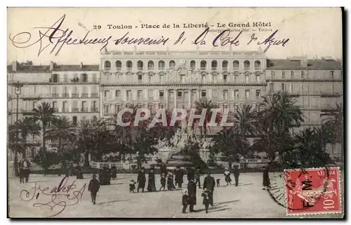 Toulon Ansichtskarte AK Place de la liberte Le grand hotel