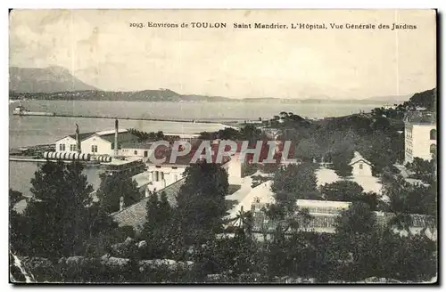 Environs de Saint Mandrier Ansichtskarte AK L&#39hopital vue generale des jardins