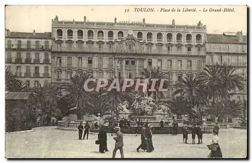 Toulon Ansichtskarte AK Place de la liberte Le grand hotel