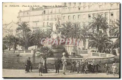 Toulon Cartes postales Place de la liberte Boulevard du Mourillon (enfants)